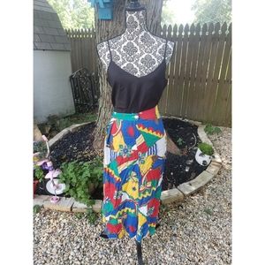 Vintage 80s festival style maxi skirt